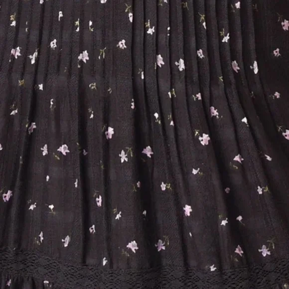 Saylor - Prarie Dress - Black Floral Scarf - Picture 5 of 15